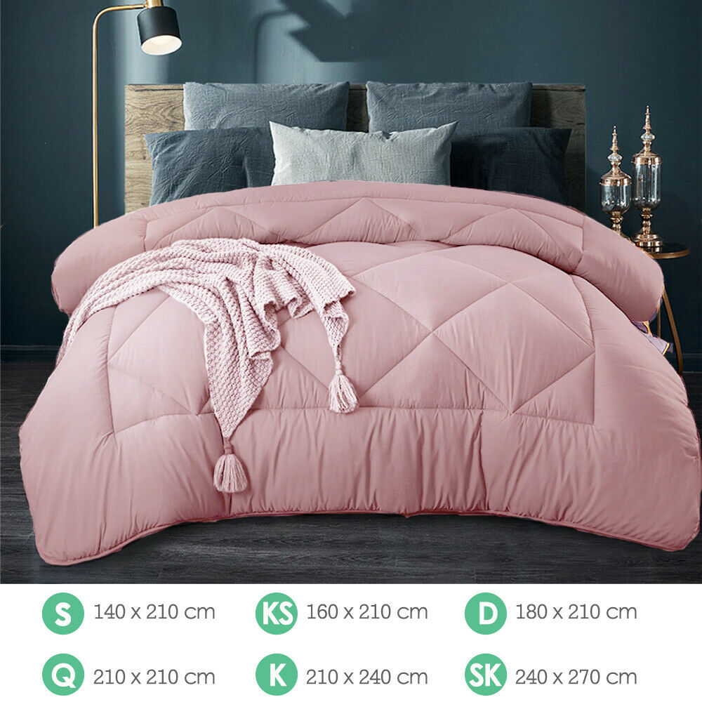 Doona Quilt Microfiber All Seasons Pink Bedding For All