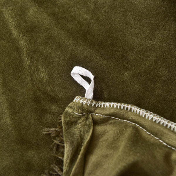 Therapeutic Fluffy Faux Mink & Velvet Fleece Quilt Cover Set - Dark Green