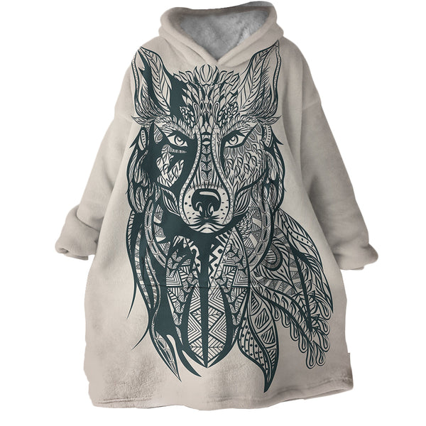 Therapeutic Blanket Hoodie - Fox Sketch (Made to Order)