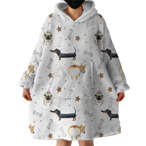 Therapeutic Blanket Hoodie - Happy Dogs (Made to Order)