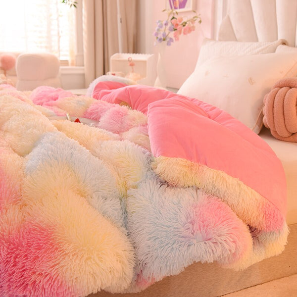 Therapeutic Fluffy Quilt Comforter Set - 4 Colours