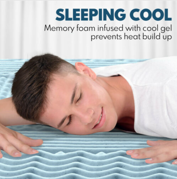 Memory Foam Mattress Topper Cool Gel with Bamboo Fabric Cover
