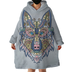 Therapeutic Blanket Hoodie - Wolf Boho (Made to Order)