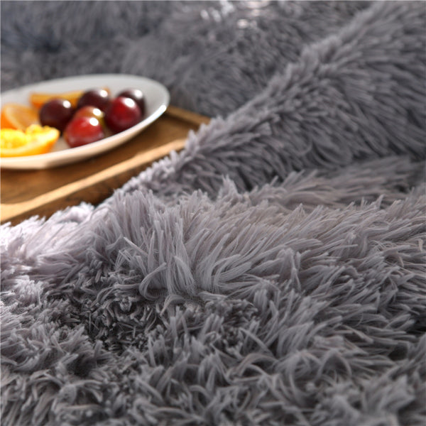 Therapeutic Fluffy Quilt Comforter - Grey