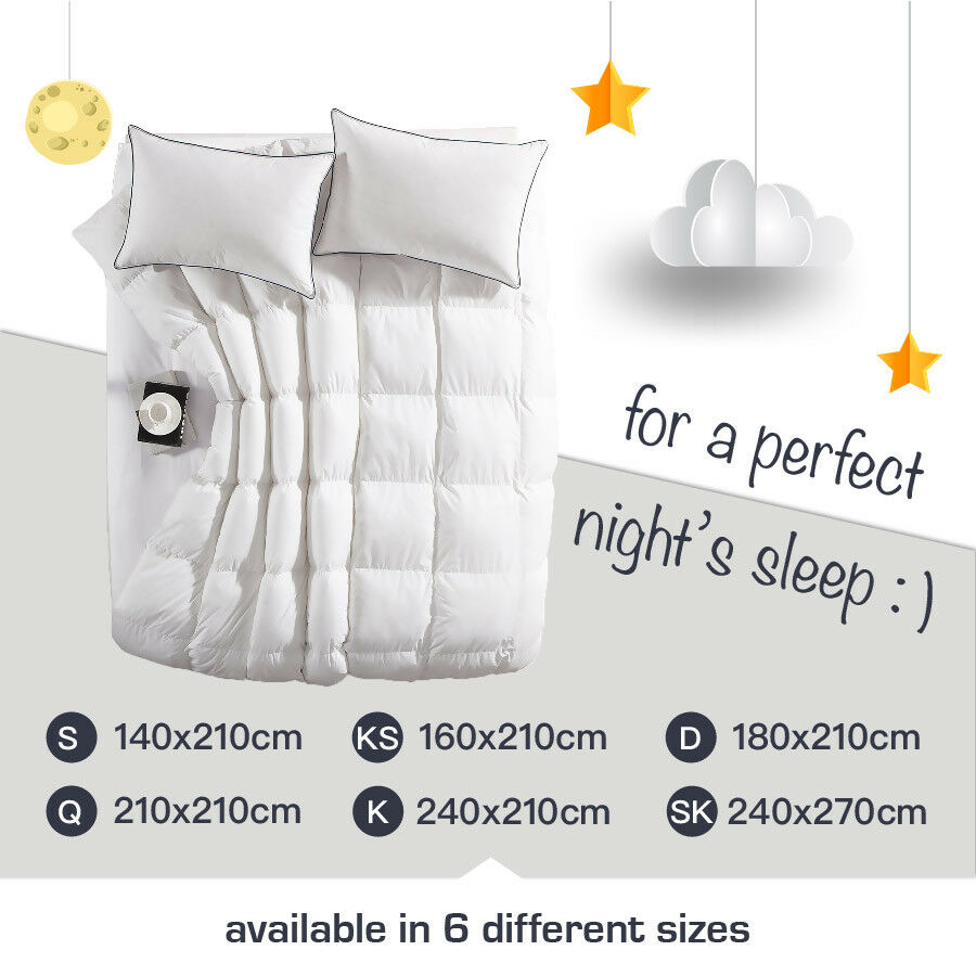 Doona Quilt Microfiber All Seasons White Bedding For All