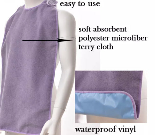2 x Adult Bibs Waterproof Protectors / Protector Disability