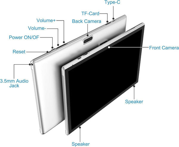 Android Tablet 10" Quad Core Processor 