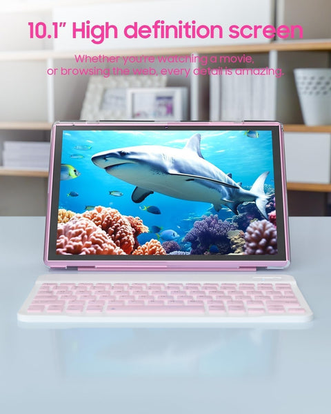 2 in 1 Tablet with Keyboard Case Mouse Stylus