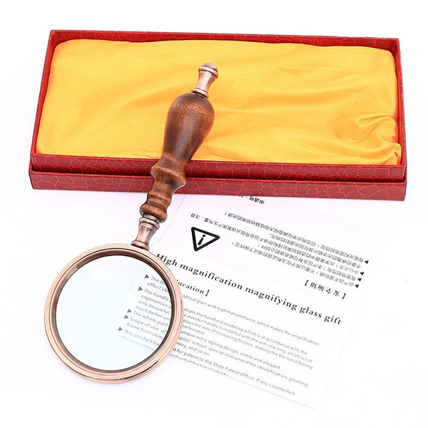 10X Retro Handheld Magnifier Glass 