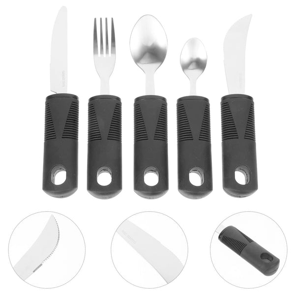 5PCS Cutlery Set Easy Grip 