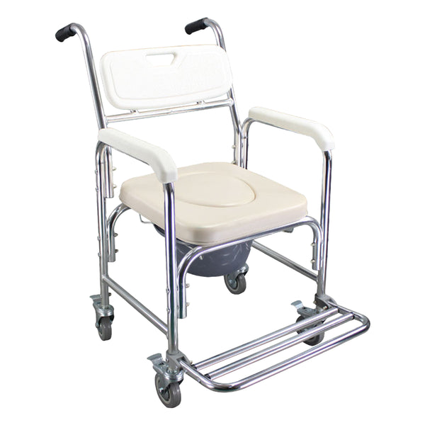 Mobile Shower Toilet Commode Chair 