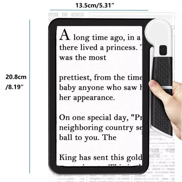 Rectangular 5X Handheld Magnifying Glass 