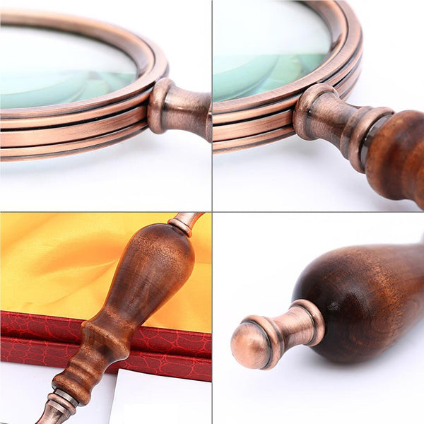 10X Retro Handheld Magnifier Glass 