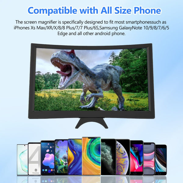 12/14" Smartphone Screen Magnifier 3D 
