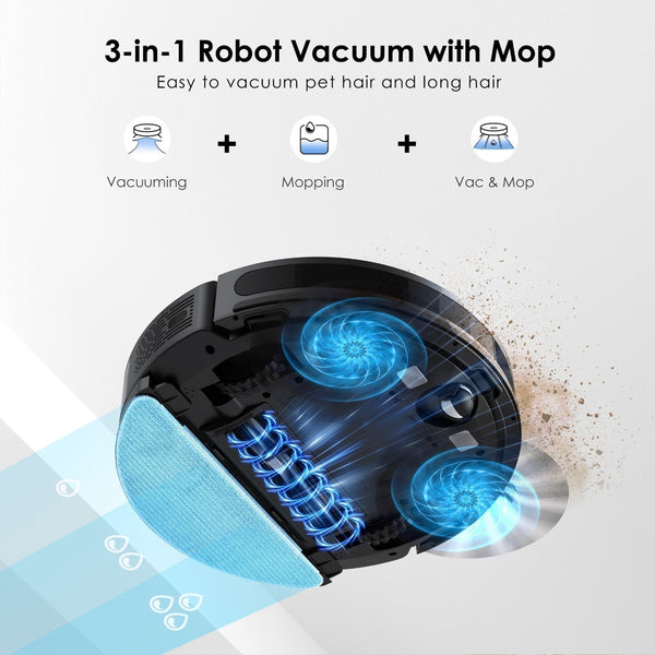 Lubluelu Robot Vacuum & Mop Combo