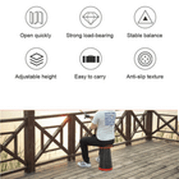 Portable Telescopic Folding Stool 