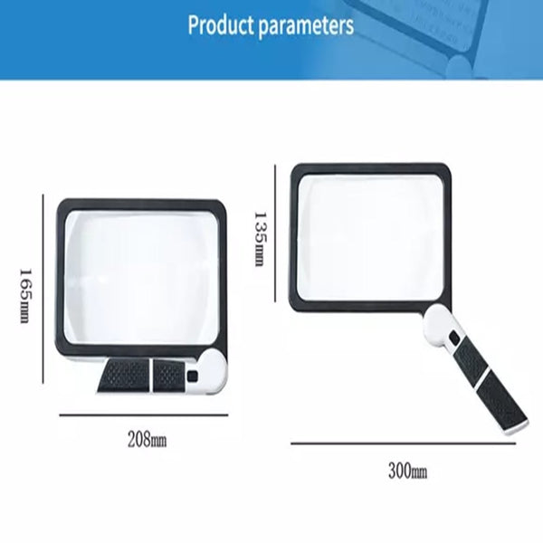 Rectangular 5X Handheld Magnifying Glass 