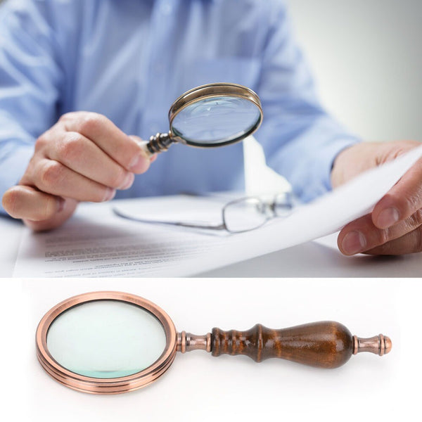 10X Retro Handheld Magnifier Glass 