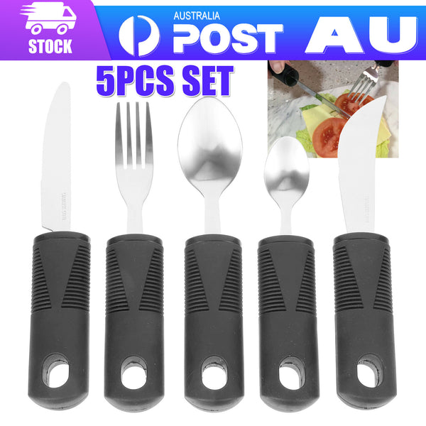 5PCS Cutlery Set Easy Grip 