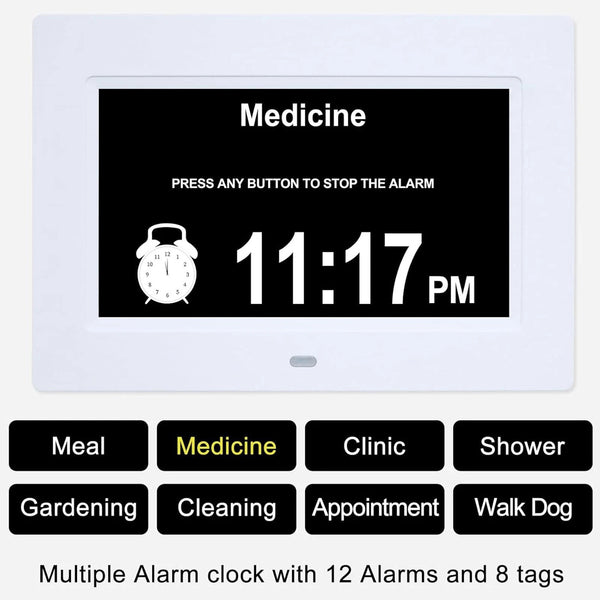 Digital Calendar Clock Alarm Extra Large