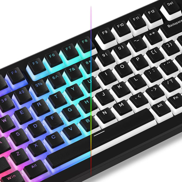Pudding Keycaps, Black PBT Keycaps 