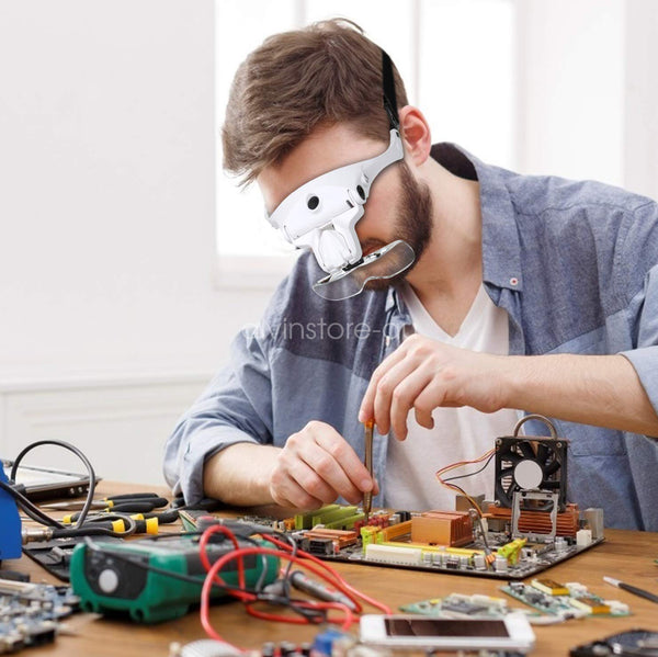 5 Lens Magnifying Glasses with LED Light 