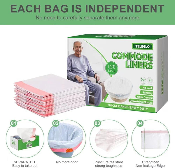 Commode Liners 120PCS 