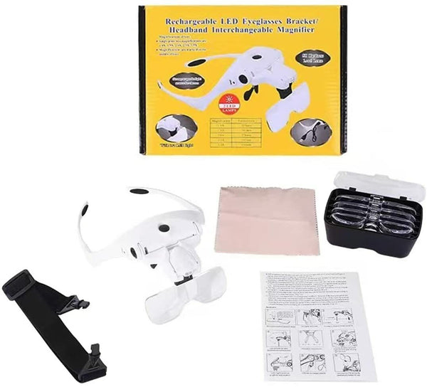 5 Lens Magnifying Glasses with LED Light