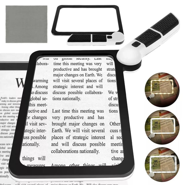 Rectangular 5X Handheld Magnifying Glass 
