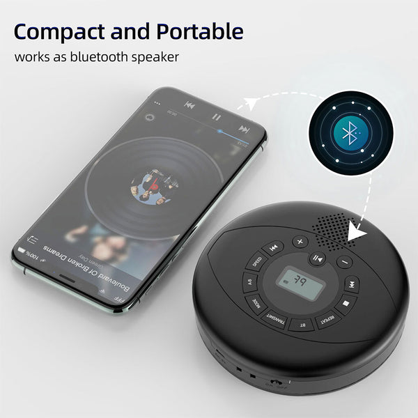 CD Player with Speaker Bluetooth Audiobook
