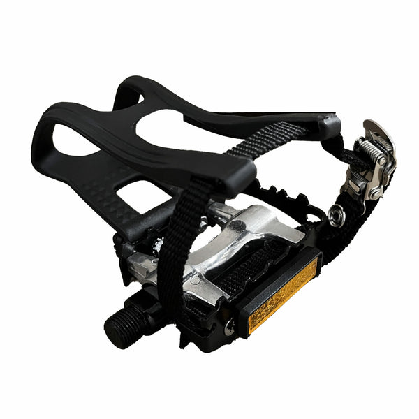 Heavy Duty Bike Pedals Toe Clips Straps