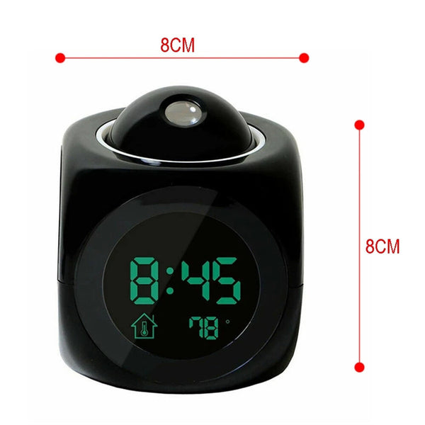 Clock LED Wall/Ceiling Projection LCD Digital Voice 
