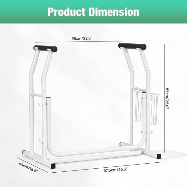 Toilet Support Frame with  Storage Basket