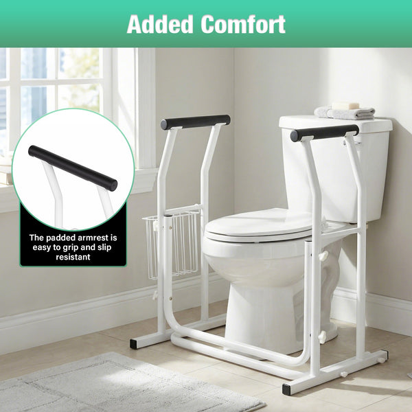 Toilet Support Frame with  Storage Basket
