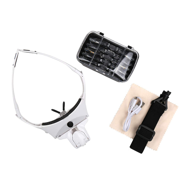 5 Lens Magnifying Glasses with LED Light 