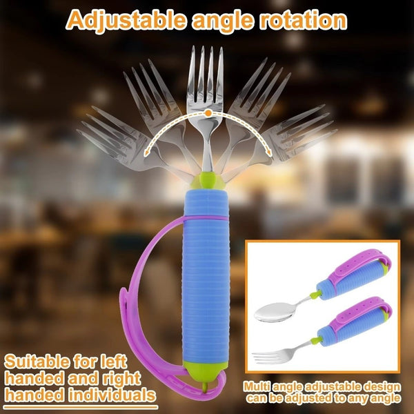 2Pcs Set Adaptive Feeding Utensil