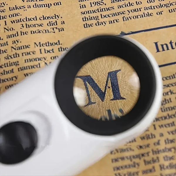 40X Handheld Magnifier with 2 LED Lights 