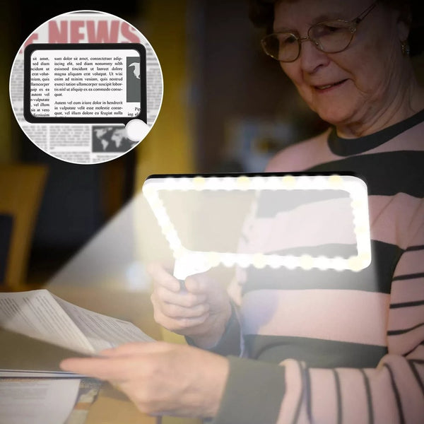 Rectangular 5X Handheld Magnifying Glass 