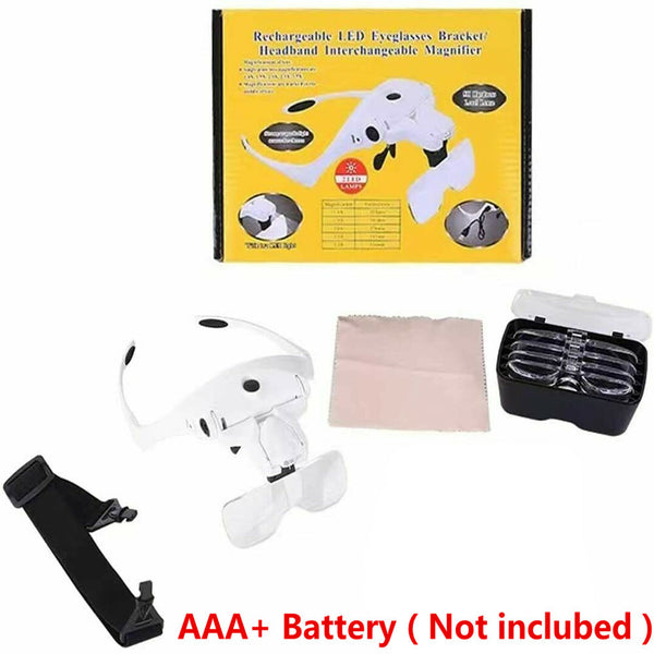 5 Lens Magnifying Glasses with LED Light