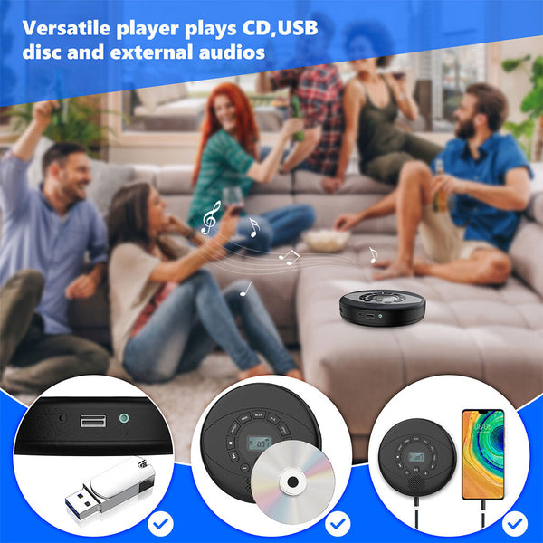 CD Player with Speaker Bluetooth Audiobook