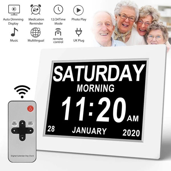 Digital Calendar Clock Alarm Extra Large