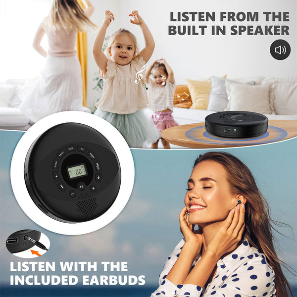 CD Player with Speaker Bluetooth Audiobook