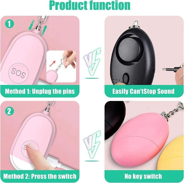 130Db Rechargeable Personal Safety Alarm 