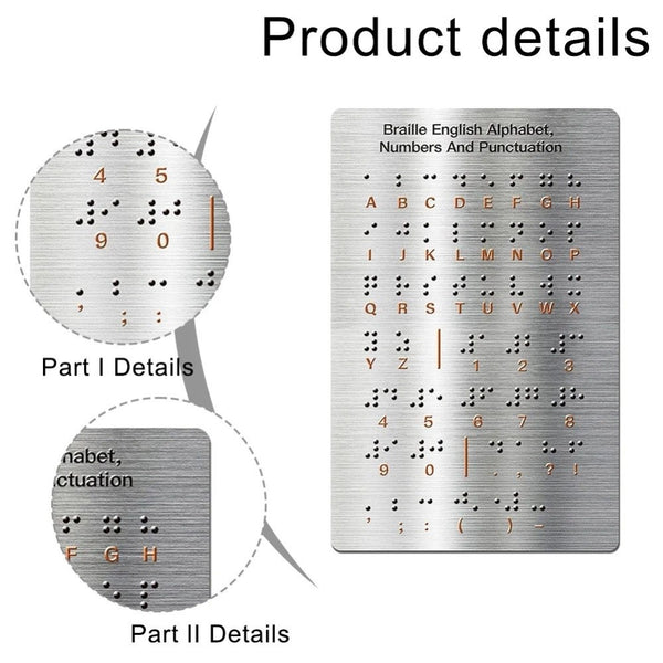 Professional Braille Learning Board Visual Impairment Aid