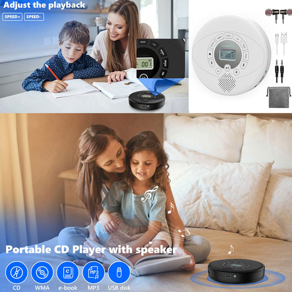 CD Player with Speaker Bluetooth Audiobook