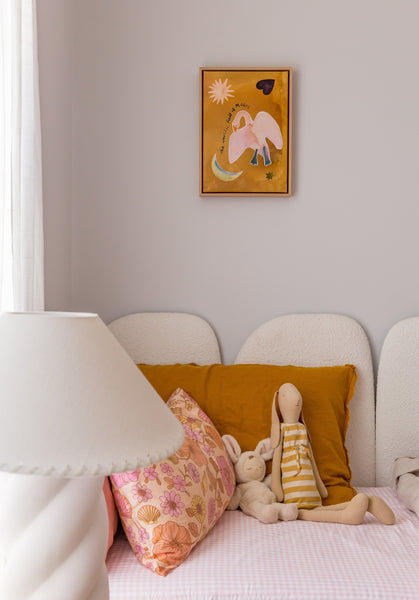 Blush Gingham Waterproof Fitted Sheet