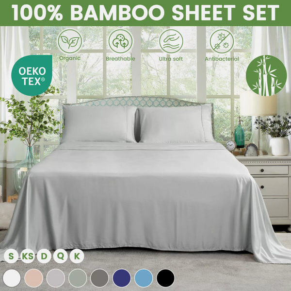 100% Pure Organic Bamboo Sheet Set - Breathe & Cool