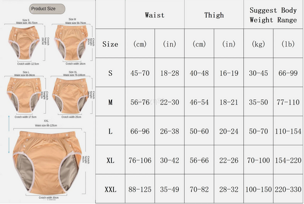 Adult Cloth Nappy Reusable