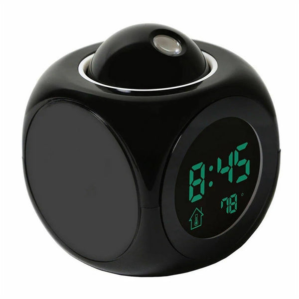 Clock LED Wall/Ceiling Projection LCD Digital Voice 