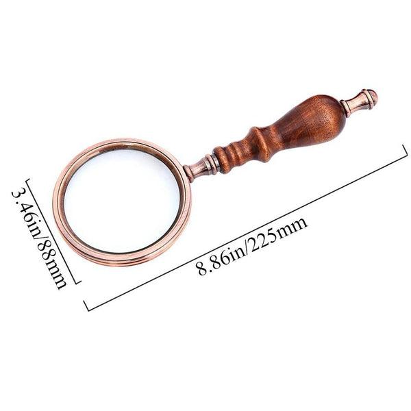 10X Retro Handheld Magnifier Glass 